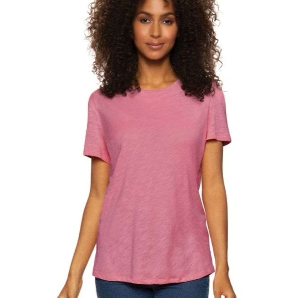 New!! Felina Slub Jersey Crew Neck T-Shirt